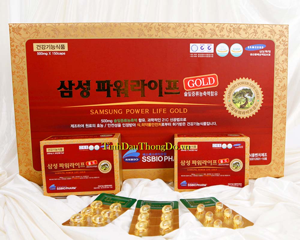 Tinh dầu thông đỏ Samsung Power Life Gold 150 viên * 500mg