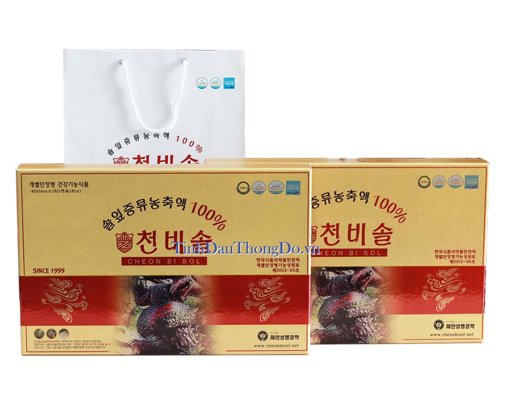 Tinh dầu thông đỏ Cheon Bi Sol hộp 180 viên * 450mg