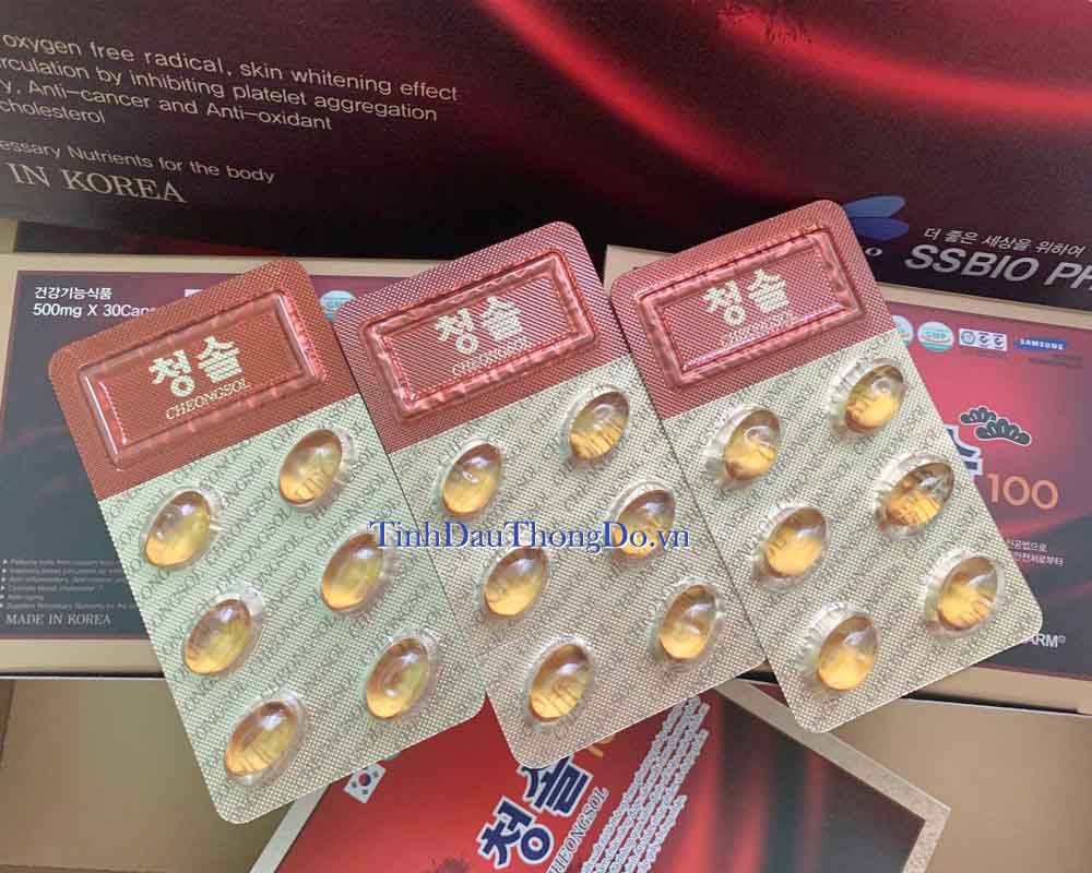 Tinh dầu thông đỏ JM Cheongsol hộp 180 viên * 500mg