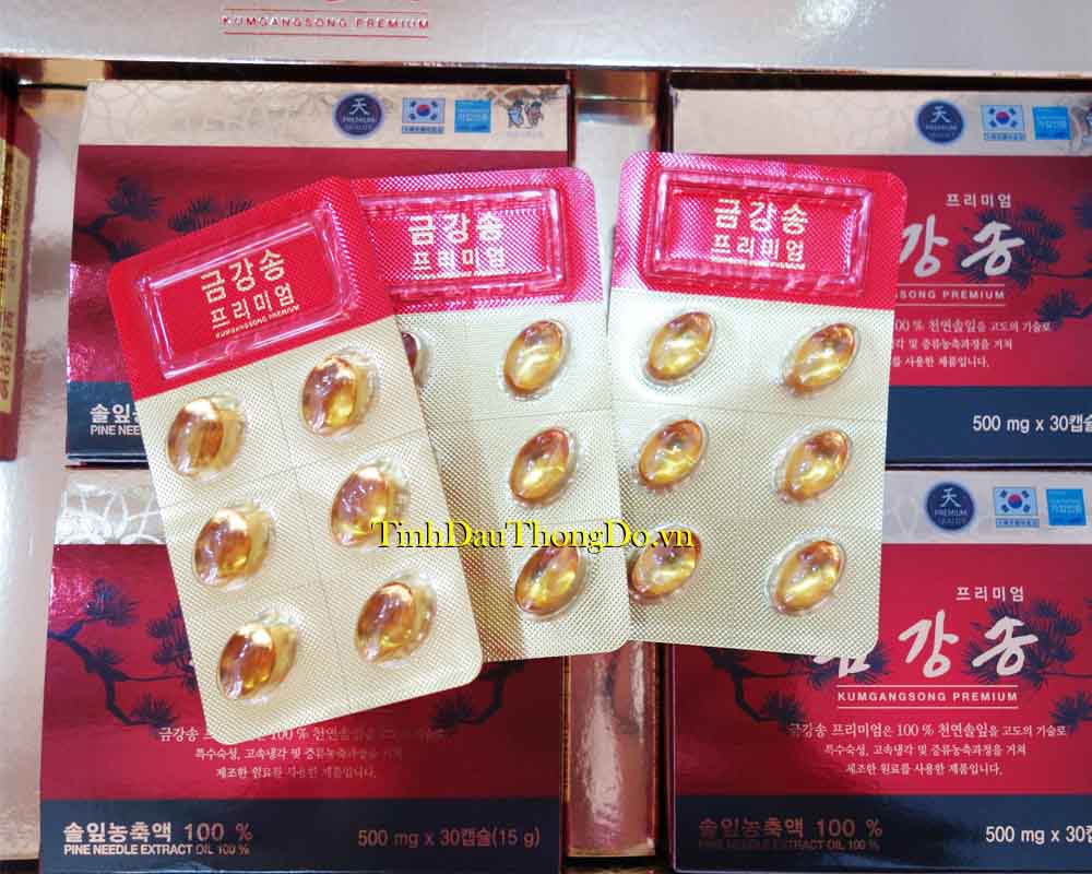 Tinh dầu thông đỏ Kumgangsong Premium 180 viên * 500mg