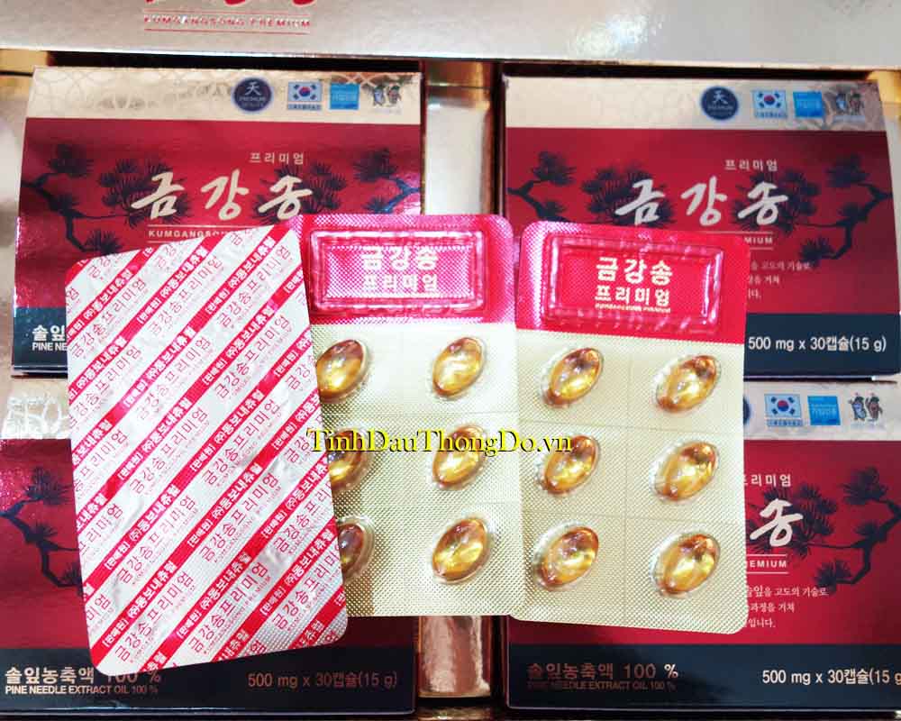 Tinh dầu thông đỏ Kumgangsong Premium 180 viên * 500mg