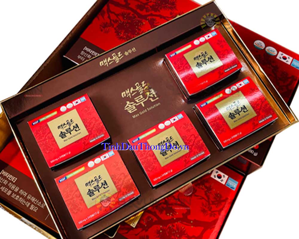 Tinh dầu thông đỏ Max Gold Solution hộp 120 viên * 500mg.