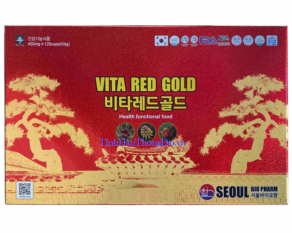 Tinh dầu thông đỏ Vita Red Gold 120 viên * 450mg