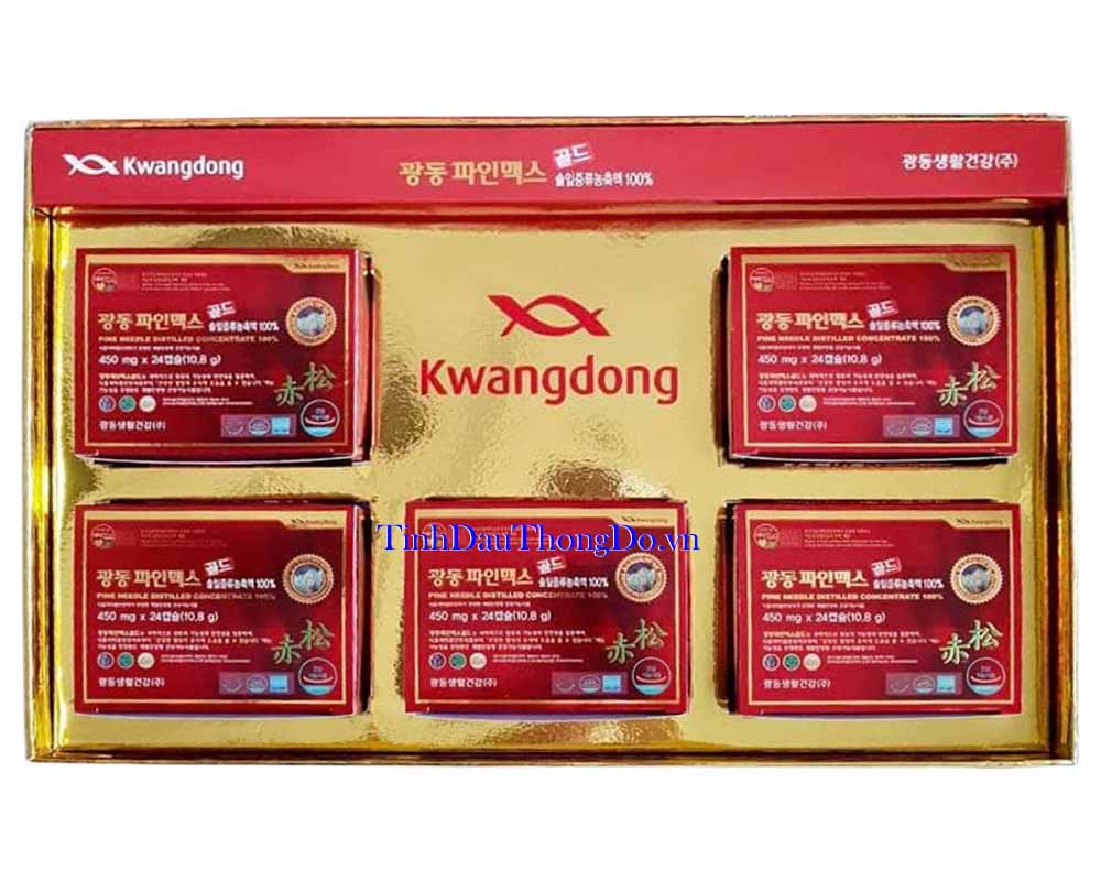 Tinh dầu thông đỏ Kwangdong hộp 120 viên * 450mg