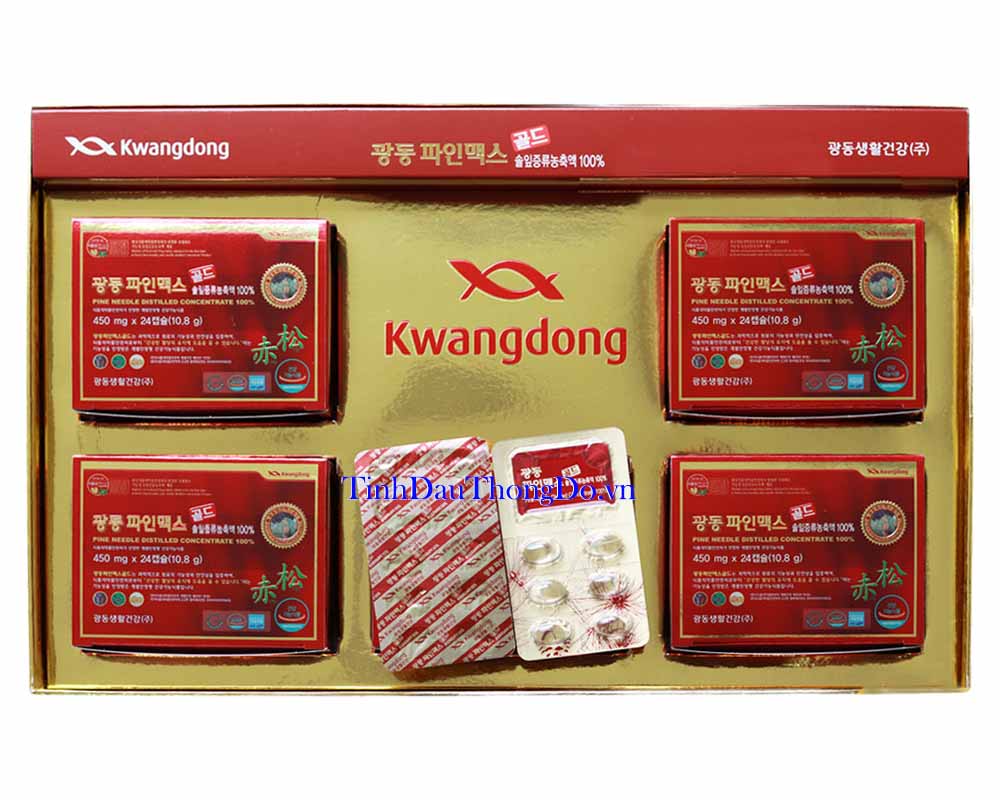 Tinh dầu thông đỏ Kwangdong hộp 120 viên * 450mg