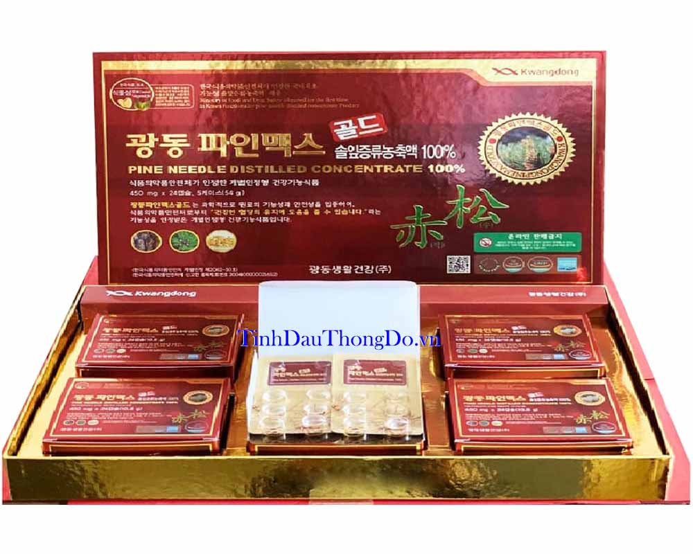 Tinh dầu thông đỏ Kwangdong hộp 120 viên * 450mg